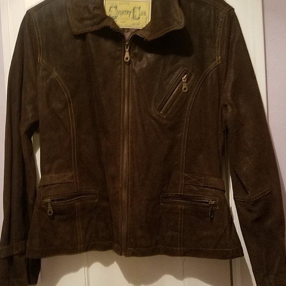 Brown Leather Jacket - Picture 1 of 4